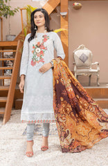 3 Piece Embroidered Lawn Suit