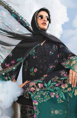 Mbasic by Maria B Unstitched Lawn Embroidered 3 Piece Suit Vol-2 - MBSCLV2-1B -  Summer Collection