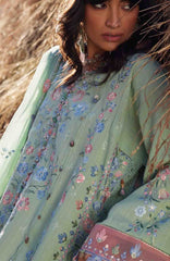 Meili By Zaha Unstitched Lawn Embroidered 3 Piece Suits -ZHMILXL-1B- Ruimei- Summer Collection