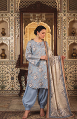 Salina Digital Printed Vol-3 by Regalia Textile Unstitched Linen Printed 3 Piece Suit- RGLSLNV3-01- Winter Collection