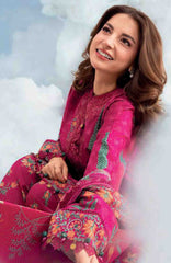 Mbasic by Maria B Unstitched Lawn Embroidered 3 Piece Suit Vol-2 - MBSCLV2-3B -  Summer Collection