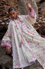 Meili By Zaha Unstitched Lawn Embroidered 3 Piece Suits -ZHMILXL-3A- Hua Yun- Summer Collection