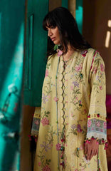 Meili By Zaha Unstitched Lawn Embroidered 3 Piece Suits -ZHMILXL-3B- Hua Yun- Summer Collection