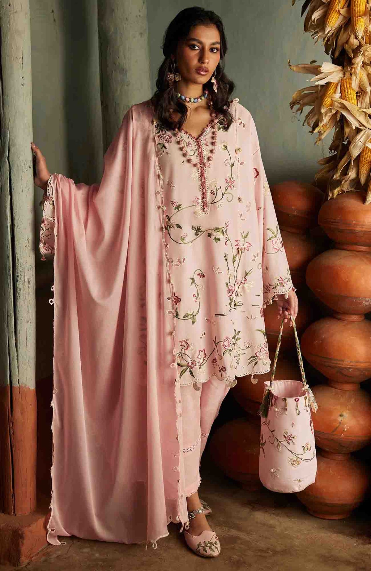 Meili By Zaha Unstitched Lawn Embroidered 3 Piece Suits -ZHMILXL-4A- Jiayin- Summer Collection