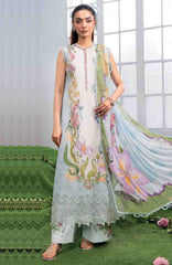 Mbasic by Maria B Unstitched Lawn Embroidered 3 Piece Suit Vol-2 - MBSCLV2-5A -  Summer Collection