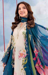 Mbasic by Maria B Unstitched Lawn Embroidered 3 Piece Suit Vol-2 - MBSCLV2-5B -  Summer Collection