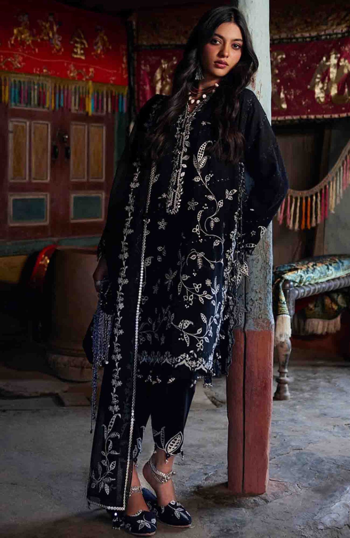 Meili By Zaha Unstitched Lawn Embroidered 3 Piece Suits -ZHMILXL-5B- Mei- Summer Collection