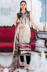 Mbasic by Maria B Unstitched Lawn Embroidered 3 Piece Suit Vol-2 - MBSCLV2-6B -  Summer Collection