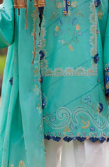 Meili By Zaha Unstitched Lawn Embroidered 3 Piece Suits -ZHMILXL-6A- Bi Yun- Summer Collection