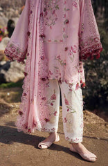 Meili By Zaha Unstitched Lawn Embroidered 3 Piece Suits -ZHMILXL-6B- Bi Yun- Summer Collection