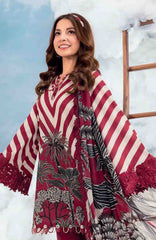 Mbasic by Maria B Unstitched Lawn Embroidered 3 Piece Suit Vol-2 - MBSCLV2-8B -  Summer Collection