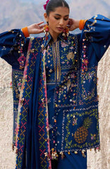 Meili By Zaha Unstitched Lawn Embroidered 3 Piece Suits -ZHMILXL-8A- Cai Feng- Summer Collection