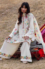 Meili By Zaha Unstitched Lawn Embroidered 3 Piece Suits -ZHMILXL-8B- Cai Feng- Summer Collection