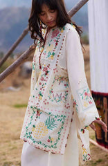 Meili By Zaha Unstitched Lawn Embroidered 3 Piece Suits -ZHMILXL-8B- Cai Feng- Summer Collection