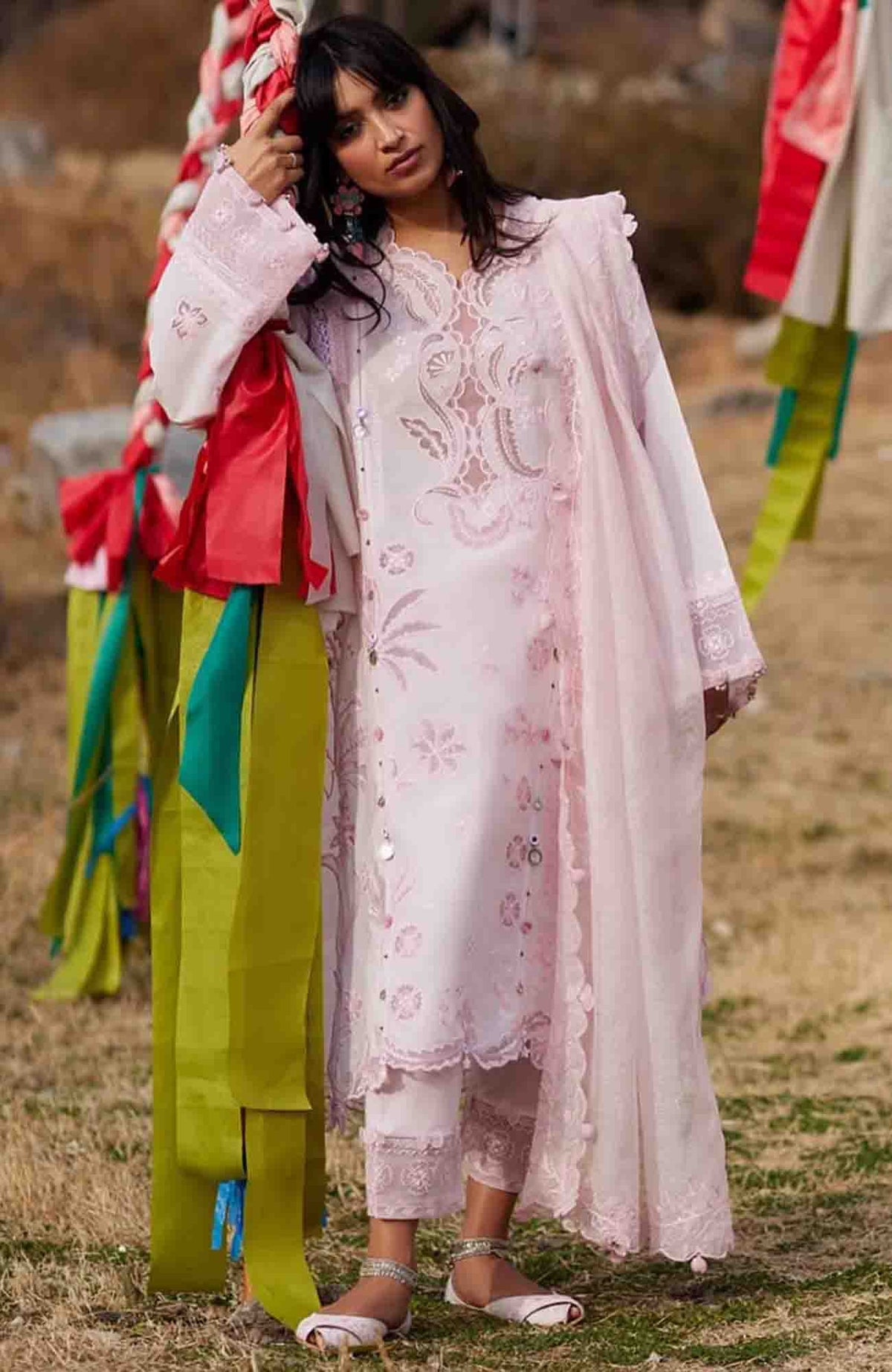 Meili By Zaha Unstitched Lawn Embroidered 3 Piece Suits -ZHMILXL-9B- Fen Yun- Summer Collection