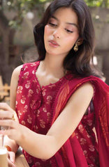 M Basic Elaheh Vol-II By Maria B Unstitched Lawn  Printed  3 Piece Suit - MBSCELPL09 - Summer Collection