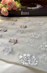 Meerub Premium V2 By AB Textiles Unstitched Embroidered Chiffion 3 Piece - ABMRBEV2-01- Fomal Collection