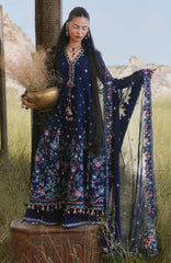 Kot Radha Kishan - Into The South By Hussain Rehar Unstitched Karandi  3 Piece Suit- HRKRKRDW- Melot - Winter Collection