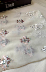 Meerub Premium V2 By AB Textiles Unstitched Embroidered Chiffion 3 Piece - ABMRBEV2-01- Fomal Collection