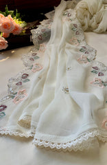 Meerub Premium V2 By AB Textiles Unstitched Embroidered Chiffion 3 Piece - ABMRBEV2-01- Fomal Collection