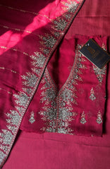 Meerub Premium V3 By AB Textiles Unstitched Embroidered Chiffion 3 Piece - ABMRBEPV3-01- Fomal Collection