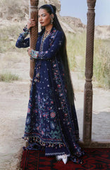 Kot Radha Kishan - Into The South By Hussain Rehar Unstitched Karandi  3 Piece Suit- HRKRKRDW- Melot - Winter Collection