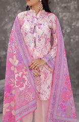 Maya Cambric Vol 1  BY Aizal Ready to wear Printed 3 Piece Suit -AZLV1MYA -10-  Soft Pink Floral-  Winter Collection