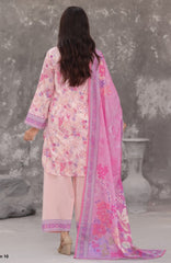 Maya Cambric Vol 1  BY Aizal Ready to wear Printed 3 Piece Suit -AZLV1MYA -10-  Soft Pink Floral-  Winter Collection