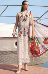 Luxury Lawn By Maria B Unstitched Lawn Embroidered 3 Piece Suit - MBLXL-10A- Summer Collection