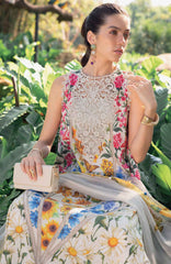 Mprints Safari Scape by Maria B Unstitched Lawn Embroidered 3 Piece Suit - MBMPSSL-10A -  Summer Collection