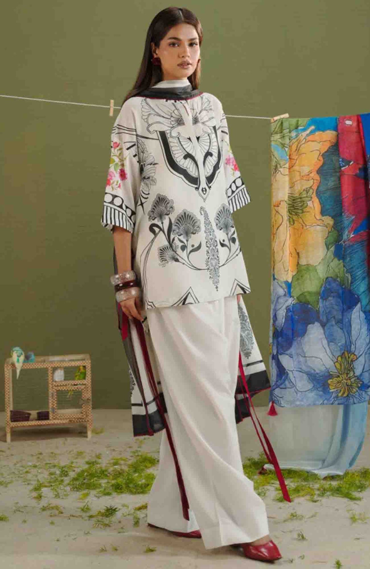 Coco  Prints Drop-One By Zara Shahjahan Unstitched Lawn Printed 3 Piece Suit - CCZSLP-10A- Raya   - Summer Collection