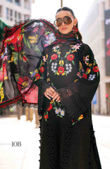 Luxury Lawn By Maria B Unstitched Lawn Embroidered 3 Piece Suit - MBLXL-10B- Summer Collection