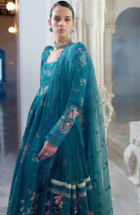 Luxury Lawn By Sobia Nazir Unstitched Lawn Embriodered 3 Piece Suit - SNLEL-10B- Summer Collection