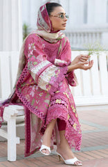 Signature Vol- II By Elaf Unstitched Lawn Embroidered 3 Piece Suit - ELFSGNV2-5B- Delilah - Summer Collection