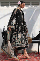 Kala Bagh By Hussain Rehar Unstitched Luxury Lawn Embroidered 3 Piece Suit - HRKBLXL-10- Sable- Summer Collection