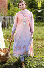 Solace Ombre Chikankari By Mushq Unstitched Lawn Embroidered 3 Piece Suit - MQHMSOCK- Morning Veil- Summer Collection