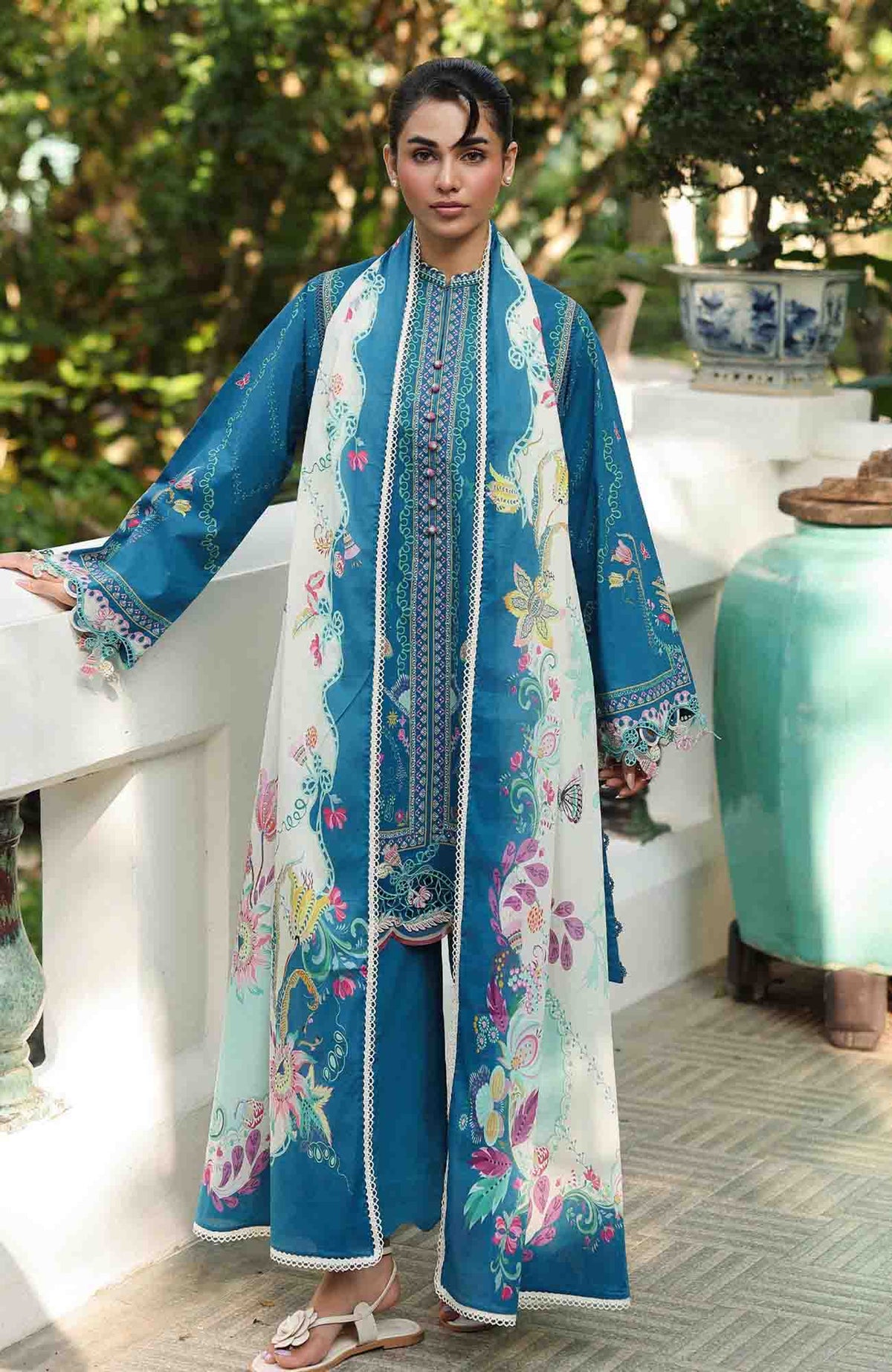 QPrints By Qalamkar Unstitched Lawn Printed 3 Piece Suit QLMQP26 Caire - 5B - Summer Collection