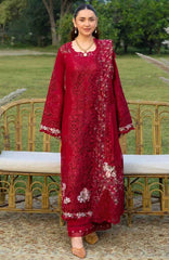 Luxury By Elaf Unstitched Lawn Embroidered 3 Piece Suit - ELFLXL-10- Cherie Lady - Summer Collection