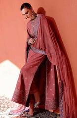 Nuvera Hemline By Mushq Unstitched Raw Silk Embroidered 3 Piece Suit MQHMNVF10-Hermione- Festive Collection