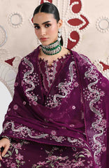 Festive Lawn By Qalamkar Unstitched Lawn Embroidered 3 Piece Suit  - QLMFSTL-10-Tresa - Summer Collection