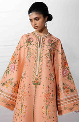 Jugnu by Hussain Rehar Unstitched Lawn Embroidered 3 Piece Suits- -JUGELXL-10- Zerah- Summer Collection
