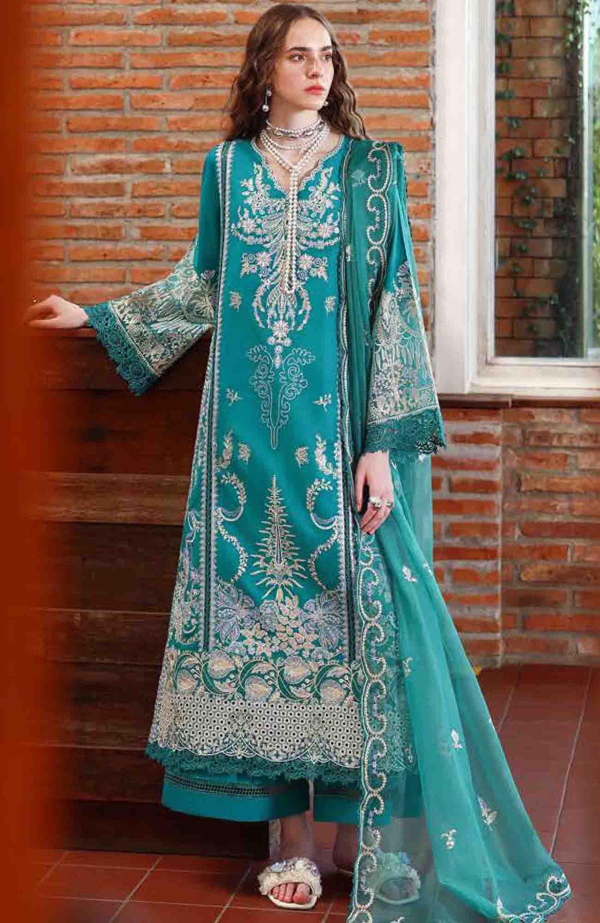 Belle Saison by Esmel Unstitched Lawn Embroidered 3 Piece Suit - ESLBLS-08- Mirelle - Summer Collection