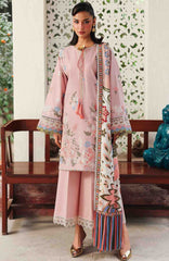 Lumina By Bin Ilyas Unstitched Lawn Embroidered 3 Piece Suit BNLYLMN-010 -  Summer Collection