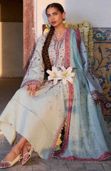 Zan By Hussain Rehar Unstitched Lawn Embroidered 3 Piece Suit -HRZANLXL-09- Firuz- Summer Collection
