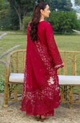 Luxury By Elaf Unstitched Lawn Embroidered 3 Piece Suit - ELFLXL-10- Cherie Lady - Summer Collection