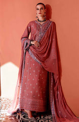 Nuvera Hemline By Mushq Unstitched Raw Silk Embroidered 3 Piece Suit MQHMNVF10-Hermione- Festive Collection