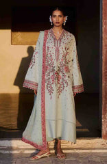Zan By Hussain Rehar Unstitched Lawn Embroidered 3 Piece Suit -HRZANLXL-09- Firuz- Summer Collection