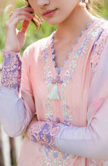 Solace Ombre Chikankari By Mushq Unstitched Lawn Embroidered 3 Piece Suit - MQHMSOCK- Morning Veil- Summer Collection