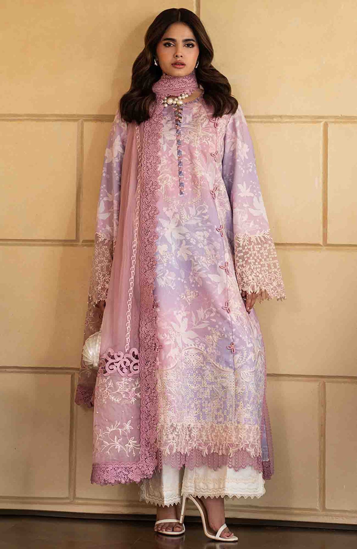 Carnation By Rang Rasiya  Unstitched  Lawn Embroidered 3 Piece Suit RRCRTL-10- Lara- Summer Collection