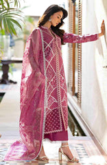 Astoria By Mushq Unstitched  Festive Lawn Embroidered 3 Piece Suit - MQHMAFL-03- Rosea- Summer Collection